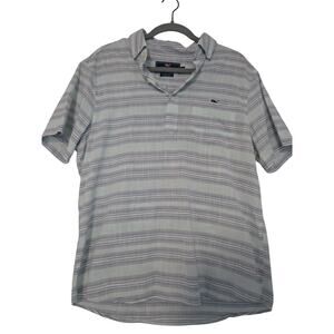 Vineyard Vines Men's Medium Shirt Popover Blue Striped Preppy GorpCore Casual